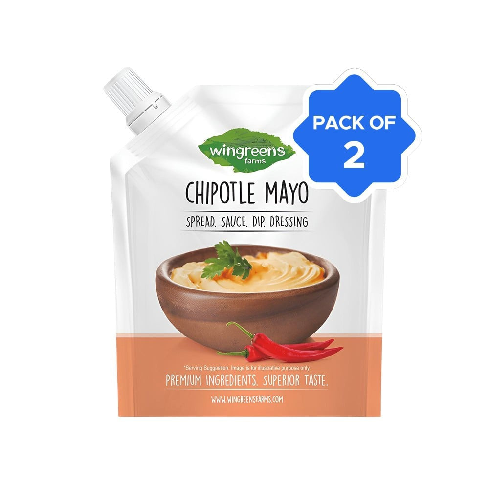 Wingreens Farms Chipotle Flavoured Mayonnaise - Pack of 2 : 2 x 180 g