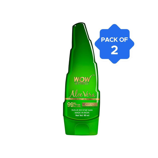 WOW Skin Science Aloe Vera Gel 60 ml - Pack of 2 : 2 x 60 ml