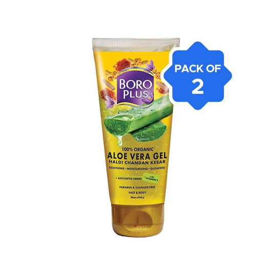 Boroplus Aloe Vera Gel Haldi, Chandan, Kesar - 150 ml - Pack of 2 : 2 x 150 ml