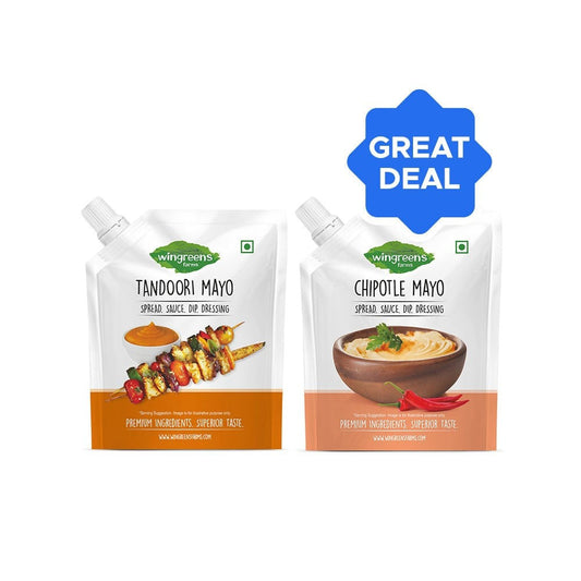 Wingreens Farms Chipotle Mayonnaise + Tandoori Mayonnaise Combo : 180 g + 180 g