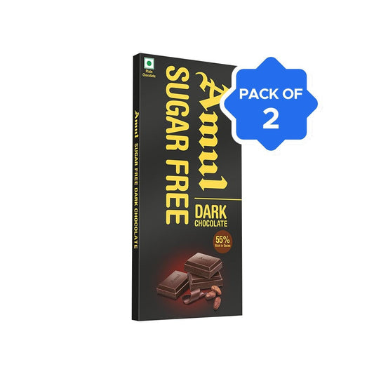 Amul Sugar Free Dark Chocolate Bar - Pack of 2 : 2 x 150 g