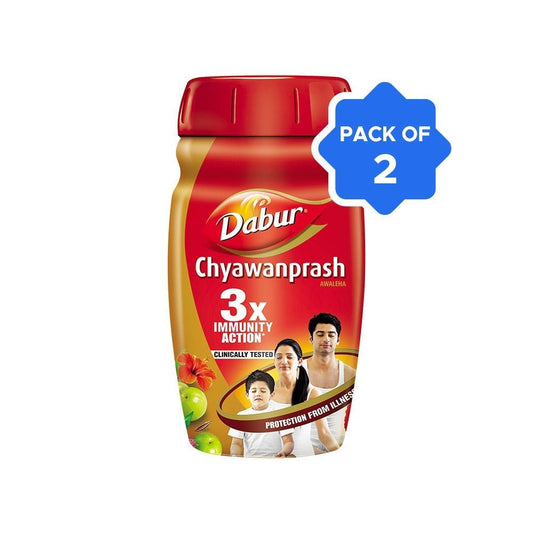 Dabur Chyawanprash Awaleha (950 g) - 3x Immunity Action with 40+ Ayurvedic Herbs - Pack of 2 : 2 x 950 g