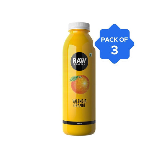 Raw Pressery Valencia Orange Juice - Pack of 3 : 3 x 1 ltr