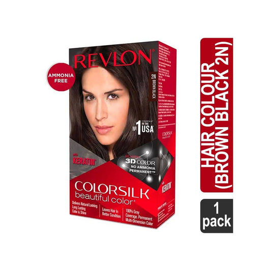 Revlon Colorsilk Hair Colour with Keratin (Brown Black) : 1 pack