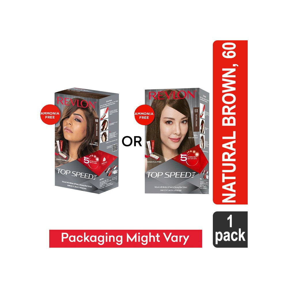 Revlon Top Speed Hair Colour (Natural Brown) : 1 pack