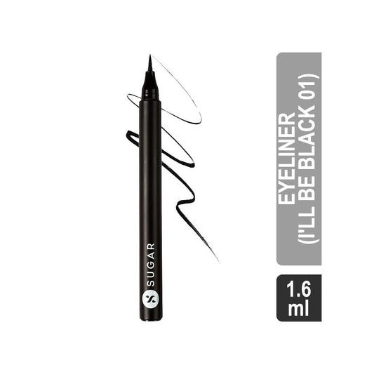 SUGAR Wingman Waterproof Micro Eyeliner (I'll Be Black 01) : 1.6 ml