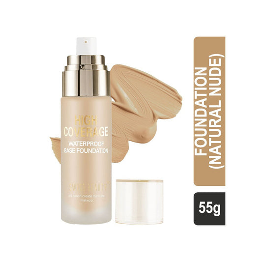 Swiss Beauty High Coverage Waterproof Base Foundation (Natural Nude) : 55 g