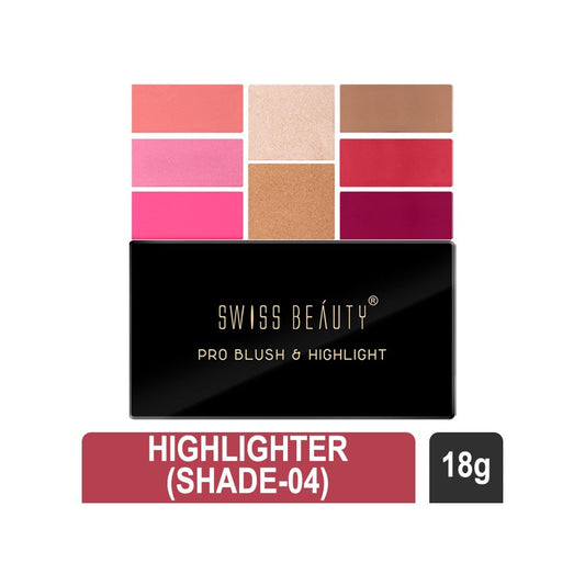 Swiss Beauty Pro Blush & Highlighter (Shade-04) : 18 g