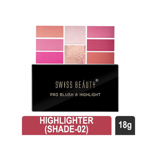 Swiss Beauty Pro Blush & Highlighter (Shade-02) : 18 g
