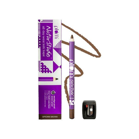 Plum NaturStudio All-Day-Wear Kohl Kajal with Free Sharpner (Uptown Brown) : 1.2 g