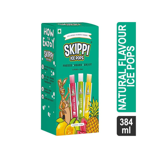 Skippi Natural Flavoured Ice Pops : 384 ml