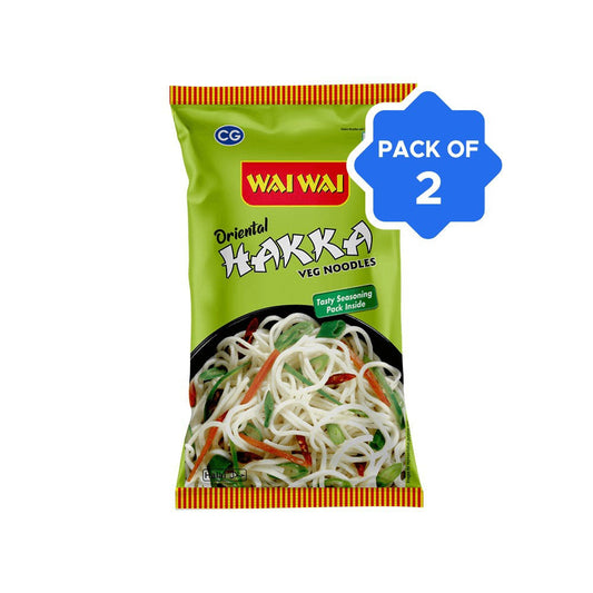 Wai Wai Chinese Hakka Veg Noodles - Pack of 2 : 2 x 160 g