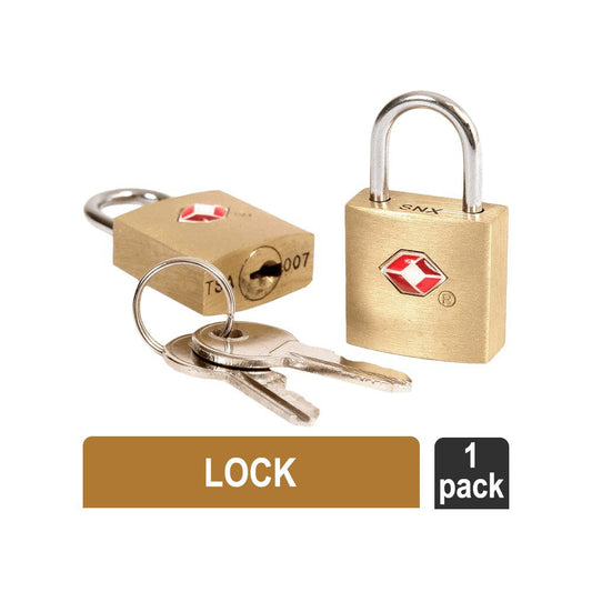 Travel Blue Sentry Approved Lock (Golden) : 1 pack (2 pieces)