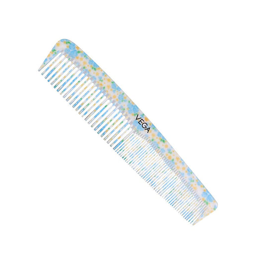 Vega Tulip Grooming Hair Comb (Blue, White) : 1 piece