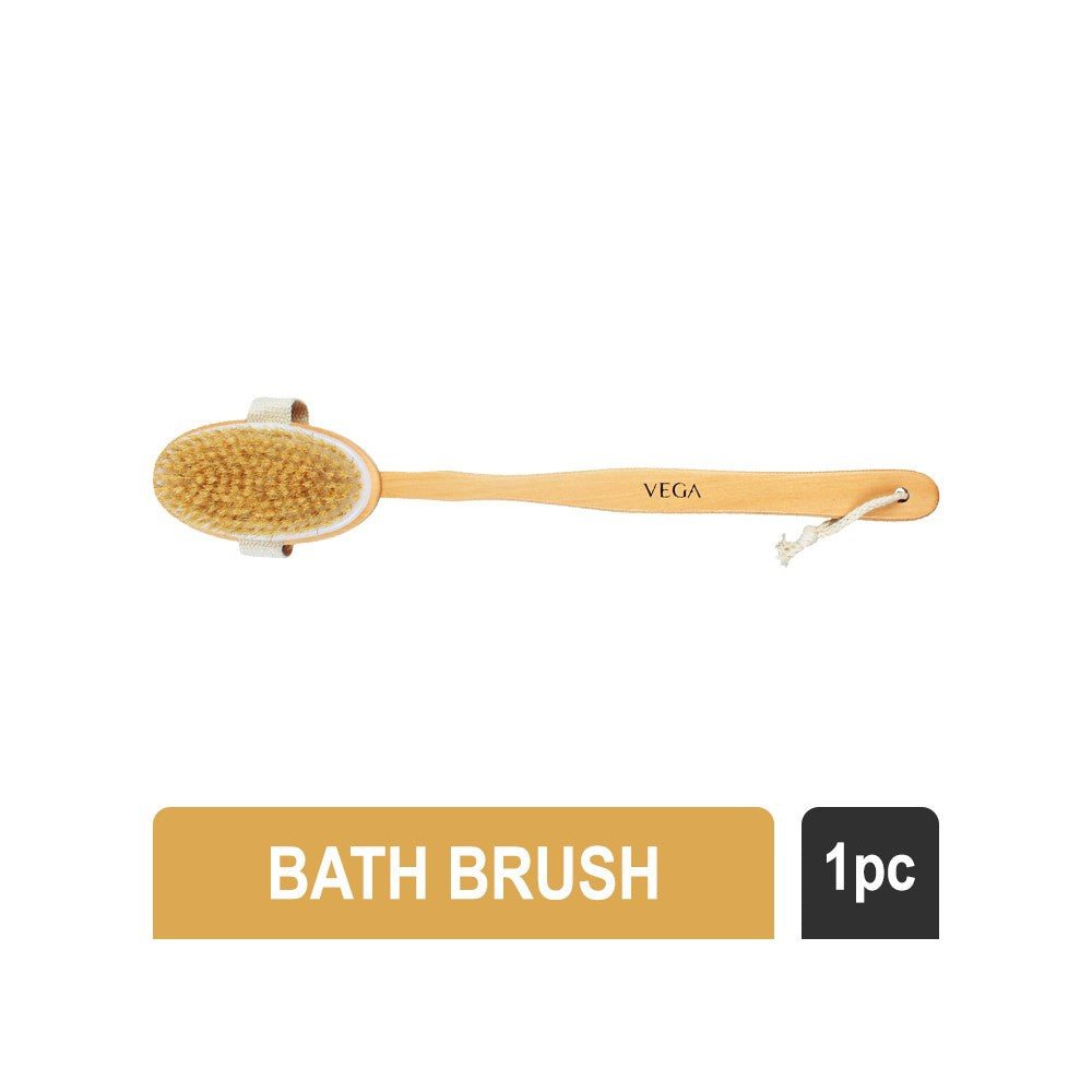 Vega Natural Bristle Bath Brush with Long Handle (NBA-1/3) : 1 piece