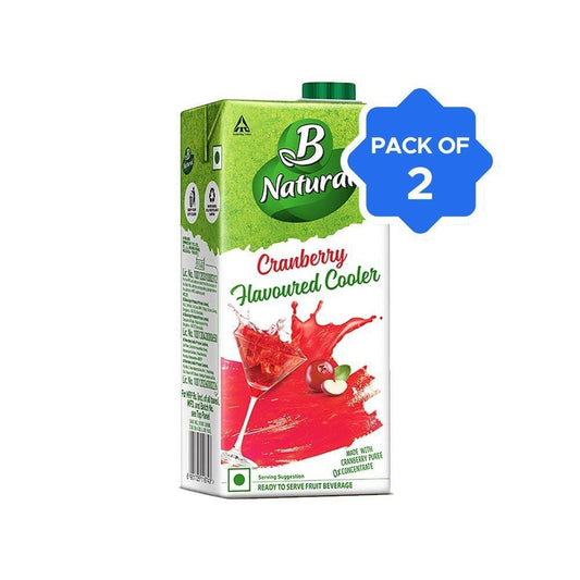 B Natural Cranberry Flavoured Juice - Pack of 2 : 2 x 1 ltr