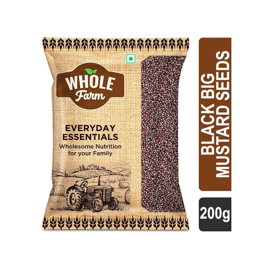 Whole Farm Premium Black Big Mustard Seeds : 200 g