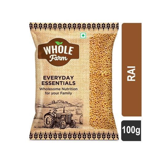 Whole Farm Premium Yellow Small Mustard Seeds/Rai : 100 g