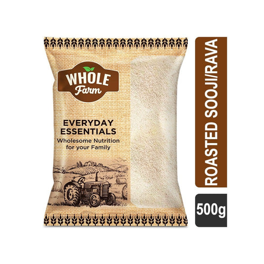 Whole Farm Premium Roasted Sooji/Rava : 500 g
