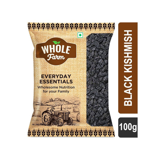 Whole Farm Premium Black Raisins/Black Kishmish : 100 g