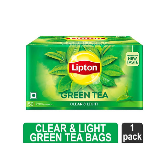 Lipton Clear & Light Green Tea Bags : 1 pack (50 pieces)