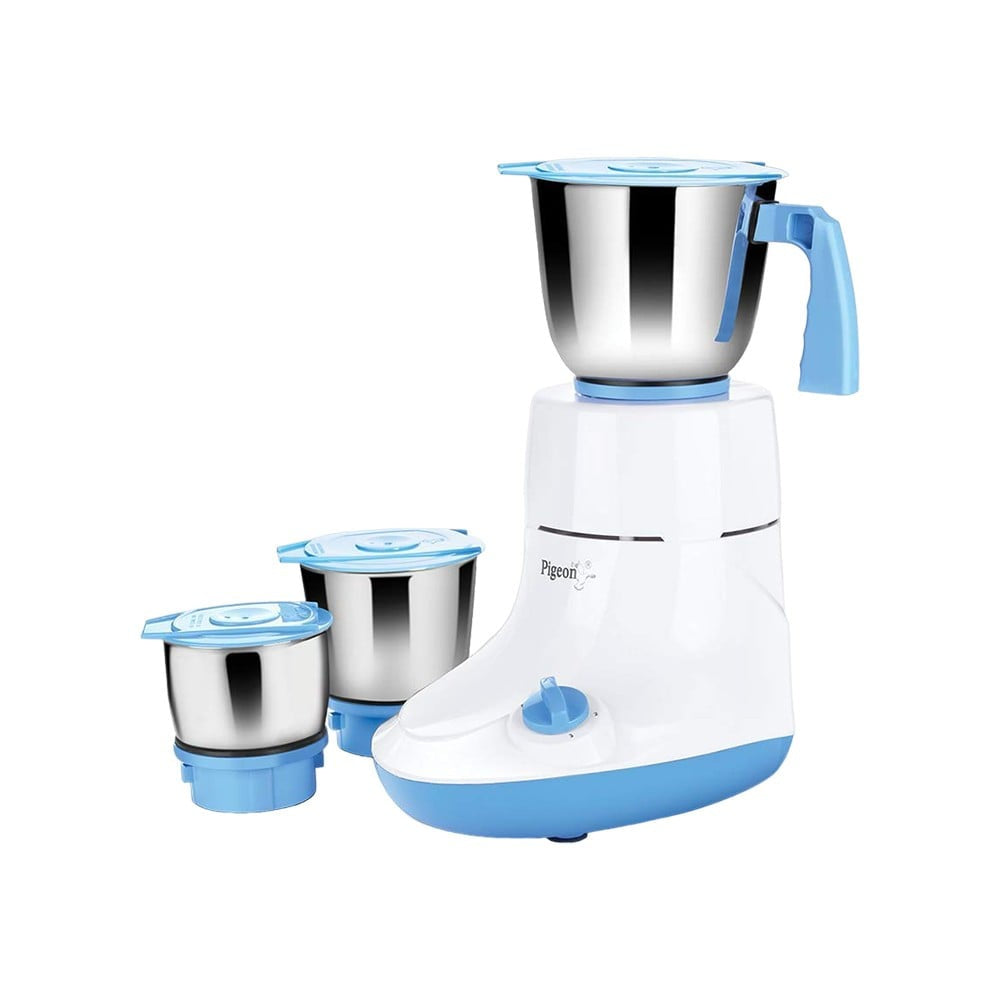 Pigeon Glory 550W Juicer Mixer Grinder with 3 Stainless Steel Jars (White) : 1 unit