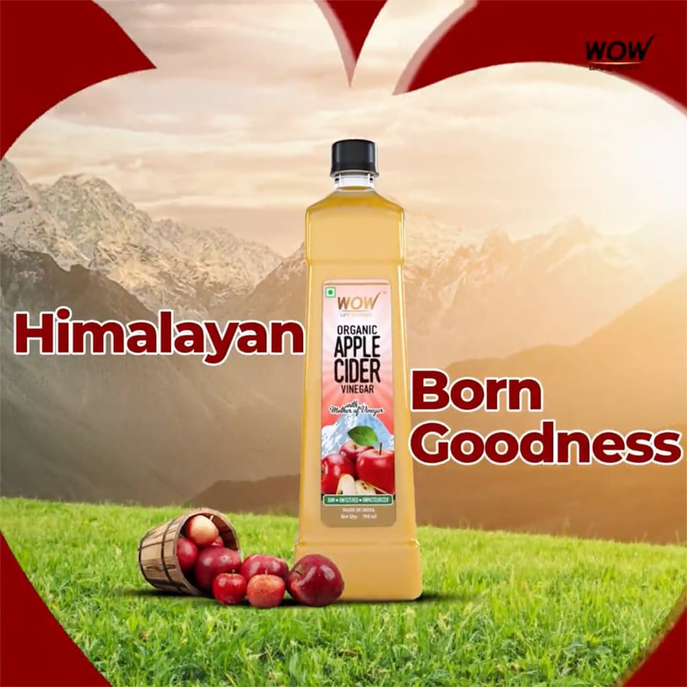 WOW Life Science Apple Cider Vinegar : 750 ml