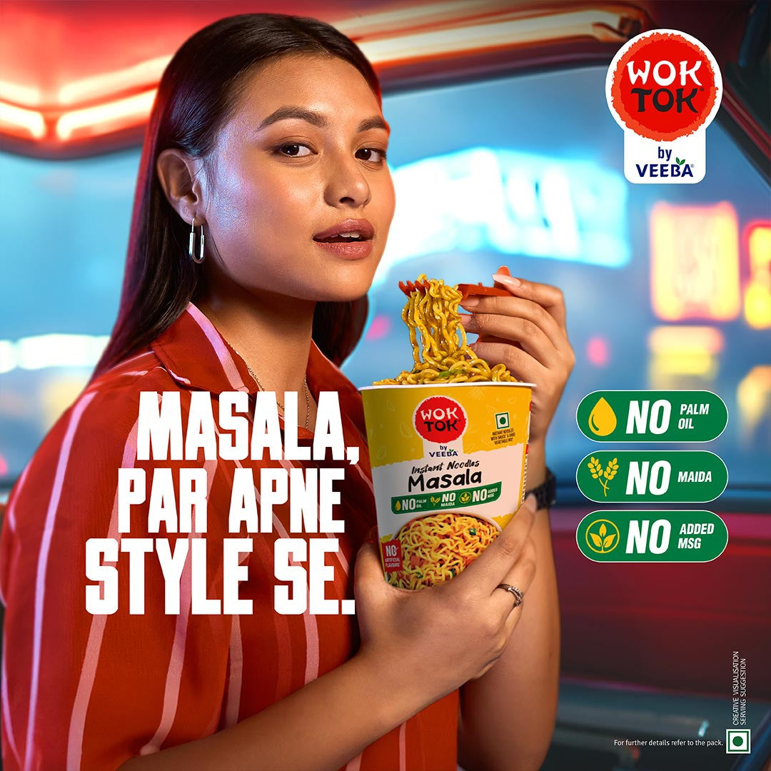 Wok Tok by Veeba Masala Instant Cup Noodles : 92.5 g