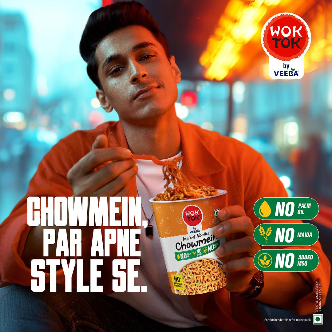 Wok Tok by Veeba Chowmein Instant Cup Noodles : 92.5 g