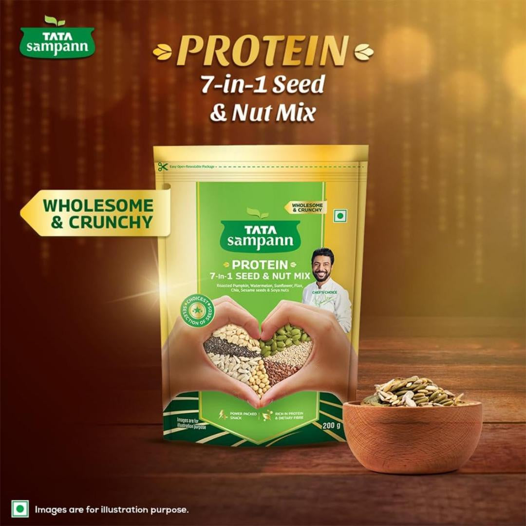 Tata Sampann Roasted Protein 7 in 1 Seed & Nut Mix : 200 g