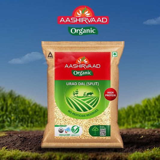 Aashirvaad 100% Organic Urad Dal (Dhuli) Split : 1 kg