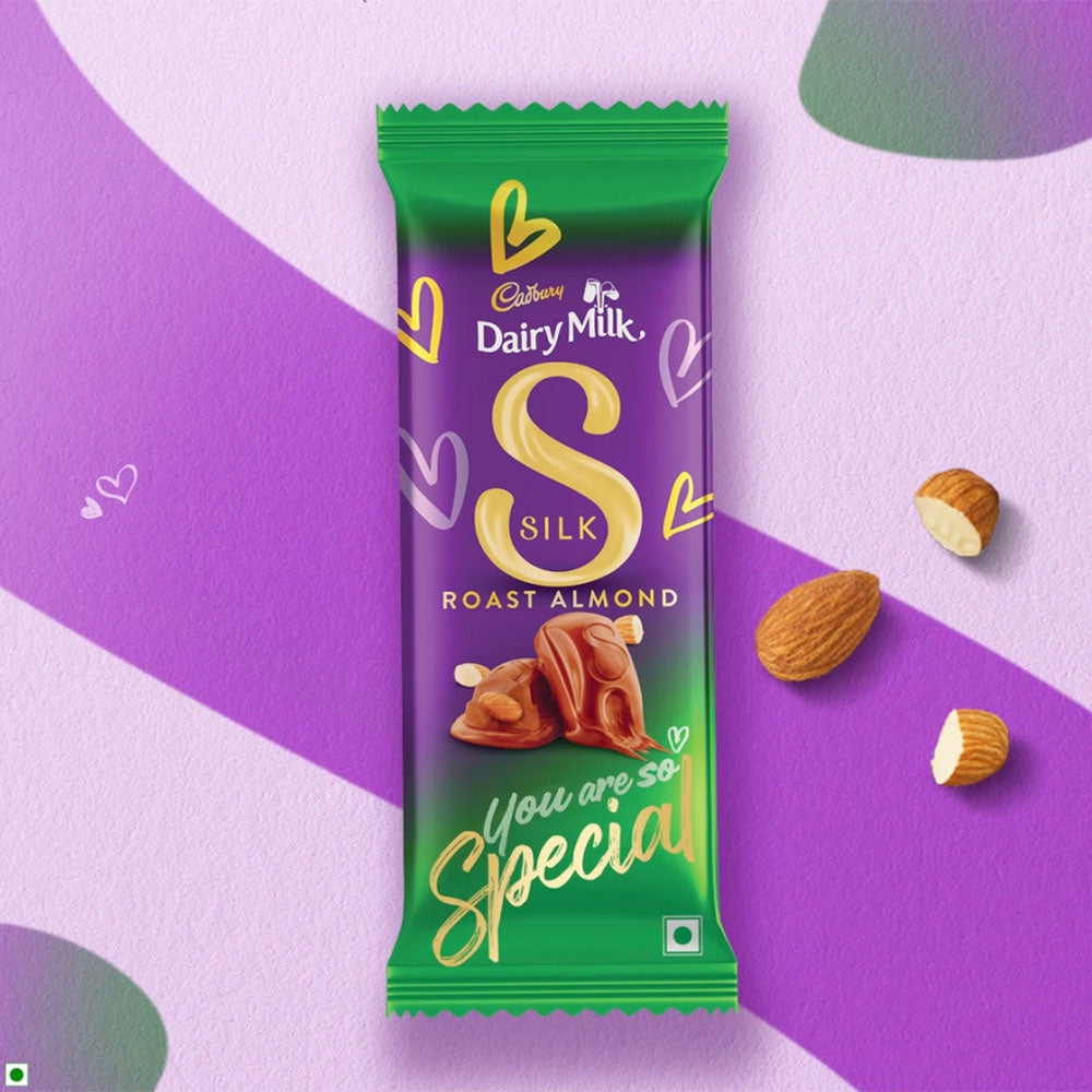 Cadbury Dairy Milk Silk Roast Almond Flavoured Chocolate Bar : 143 g