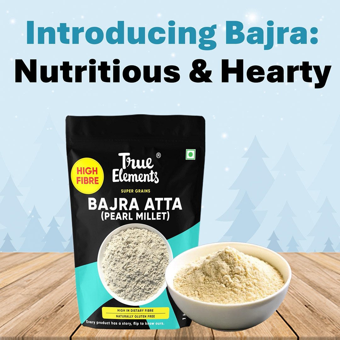 True Elements Bajra Flour - Healthy Pearl Millet Atta : 1 kg