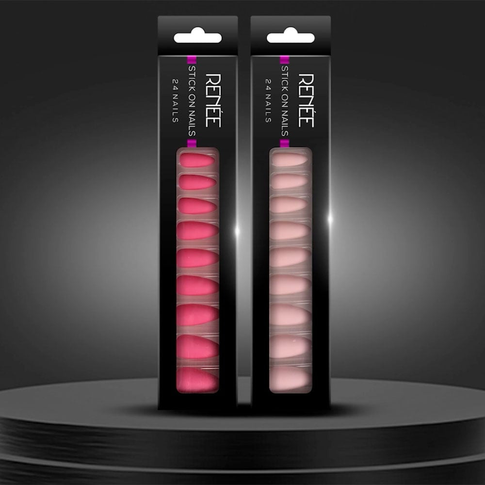 Renee Square Press On Nails (L MTN 01) : 1 pack (24 pieces)
