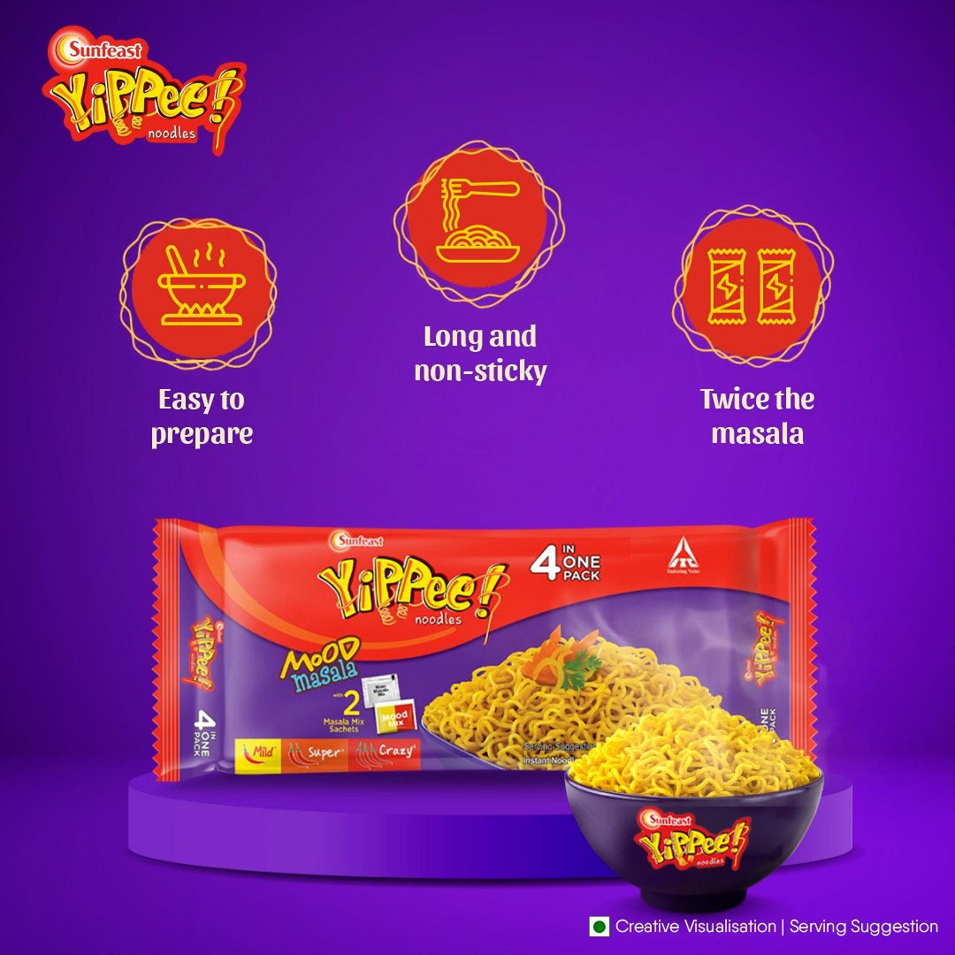 Yippee Mood Masala Instant Noodles : 260 g