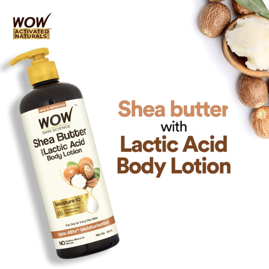 Wow Skin Science Shea Butter with Lactic Acid Body Lotion : 400 ml
