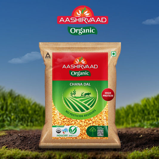 Aashirvaad 100% Organic Chana Dal : 500 g