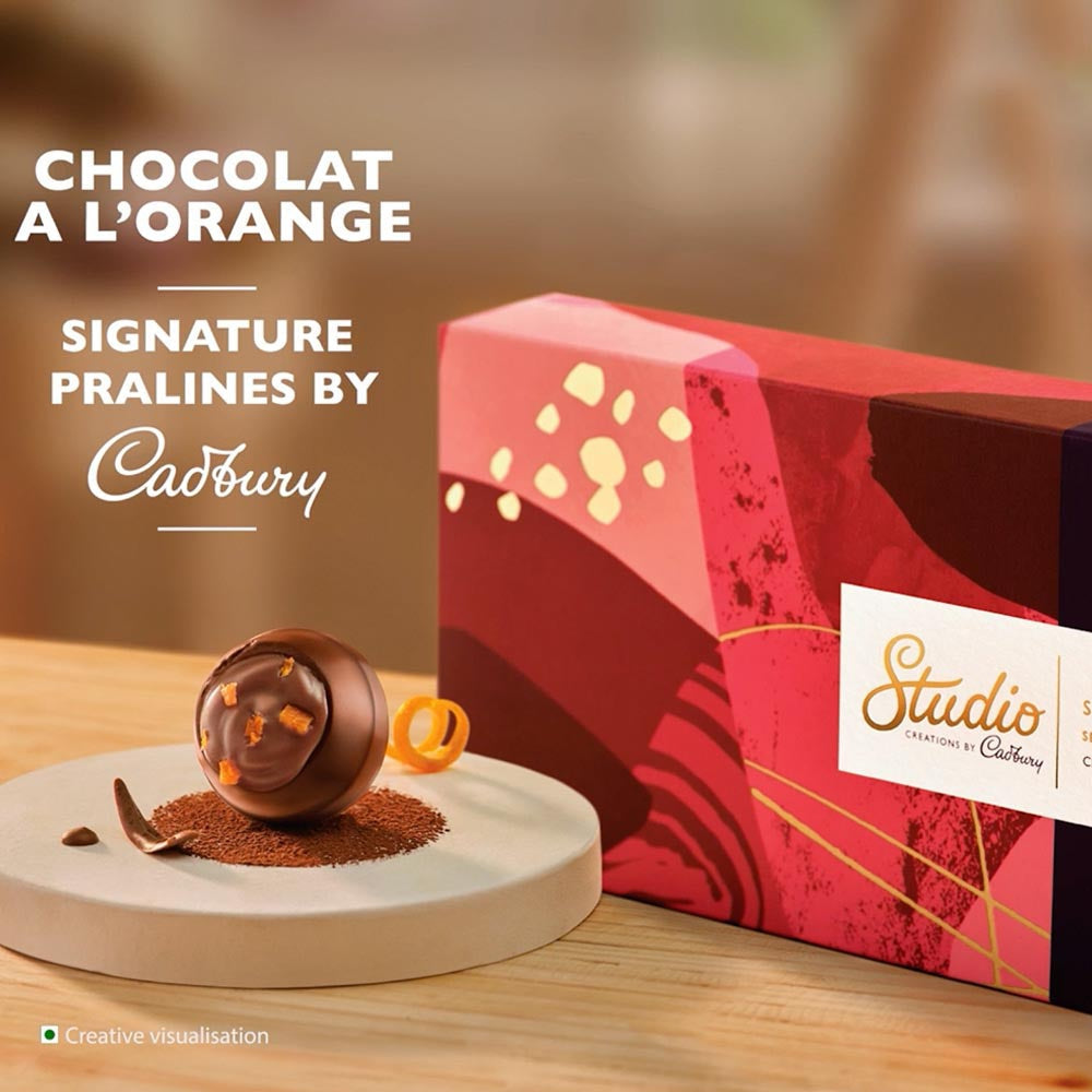 Cadbury Studio Chocolat A L'Orange Signature Pralines Chocolate Gift Pack : 130 g (10 x 13 g)