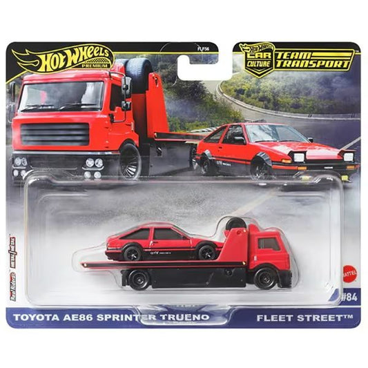 Toyota AE86 Sprinter Trueno Fleet Street (Red) – Hot Wheels Premium Team Transport by Mattel