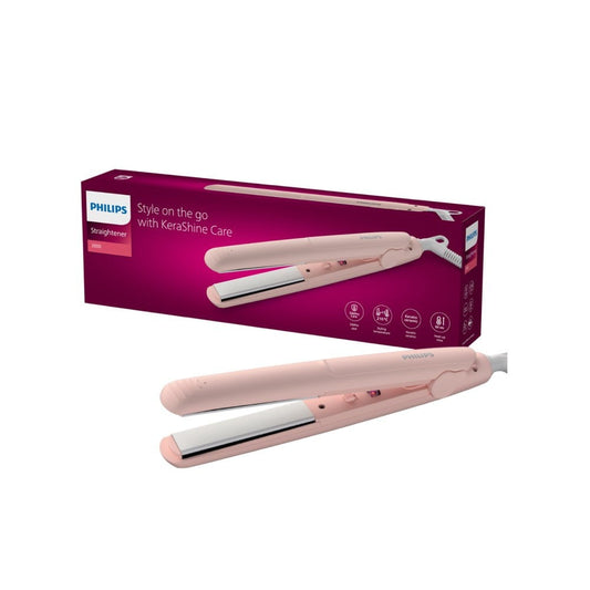 Philips BHS286/00 Style On the Go Hair Straightener (Peach, 31-33 W) : 1 unit