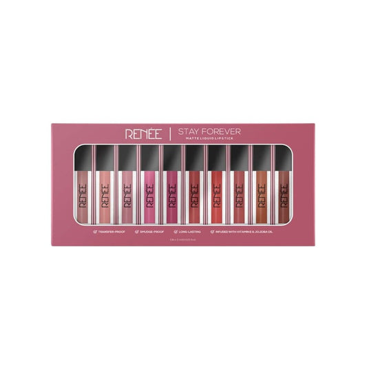 Renee Stay Forever Matte Liquid Lipstick Kit : 1 pack (10 pieces)