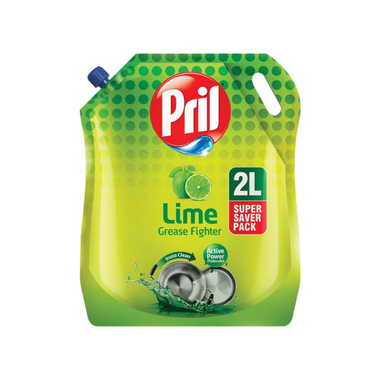 Pril Dishwash Gel (Lime) : 2 ltr