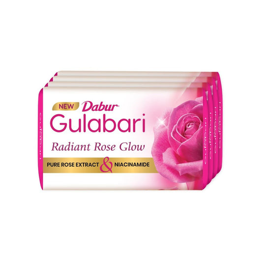 Dabur Gulabari Radiant Rose Glow Soap : 150 g x 4
