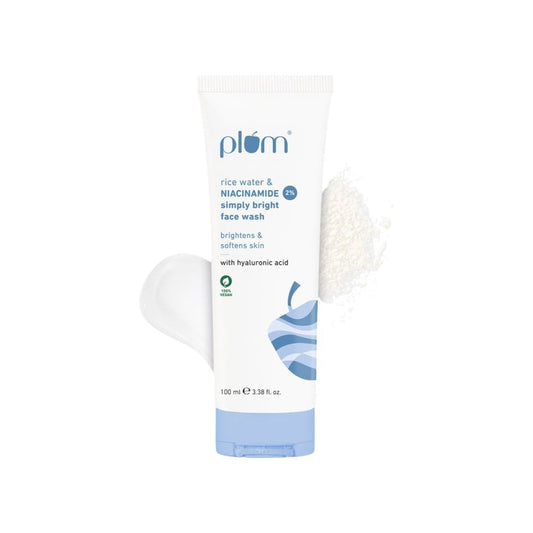 Plum Simply Bright Face Wash with 2% Niacinamide & Rice Water : 100 ml