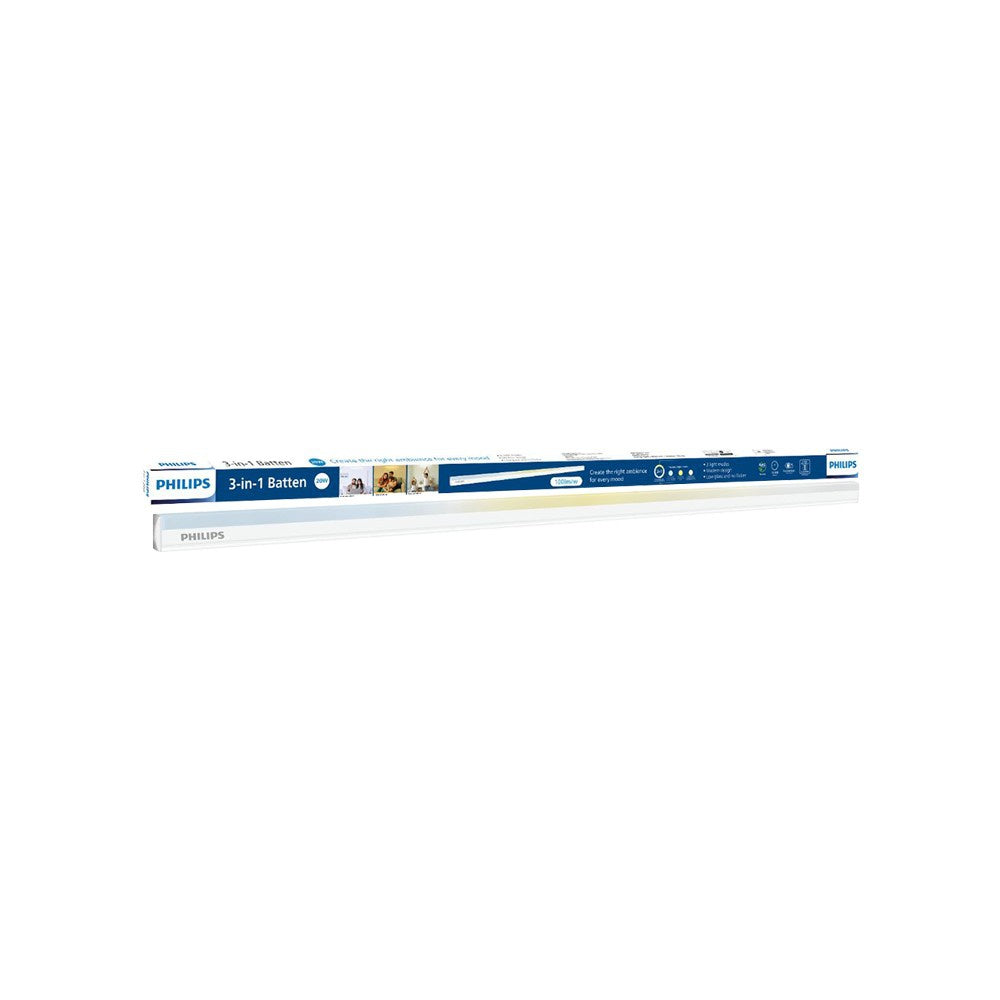 Philips Lighting 3-in-1 20W Multi Purpose Batten (Cool Daylight, Warm white, Natural white) : 1 unit