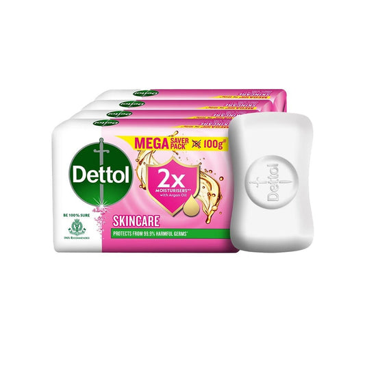 Dettol Skincare Moisturizing Beauty Bathing Soap : 4 x 100 g