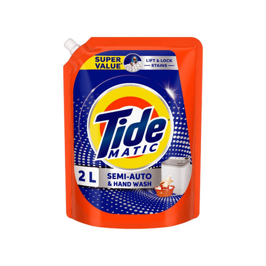 Tide Matic Semi-Auto & Hand Wash Liquid Detergent : 2 ltr