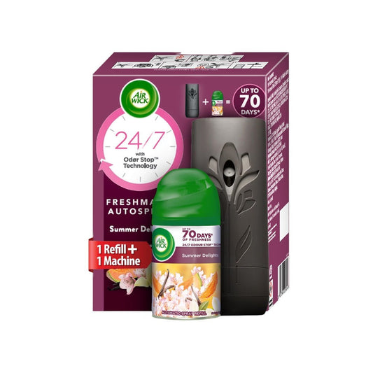 Airwick Air Freshener Kit (Machine + Summer Delights Refill) : 250 ml
