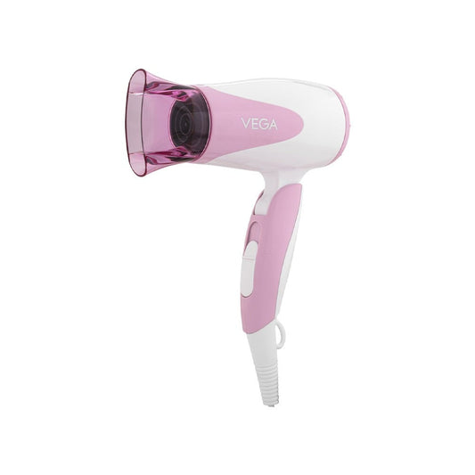 Vega Blooming Air Foldable Hair Dryer, VHDH-05 (Pink & White, 1000W) : 1 unit