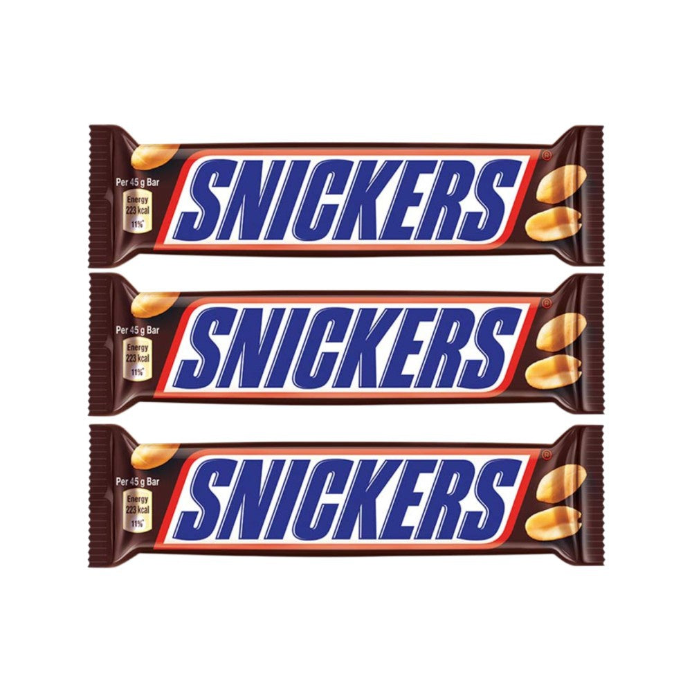 Snickers Peanut Filled Bar 45 g - Pack of 3 : 3 x 45 g